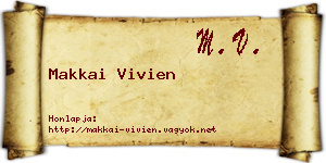 Makkai Vivien névjegykártya